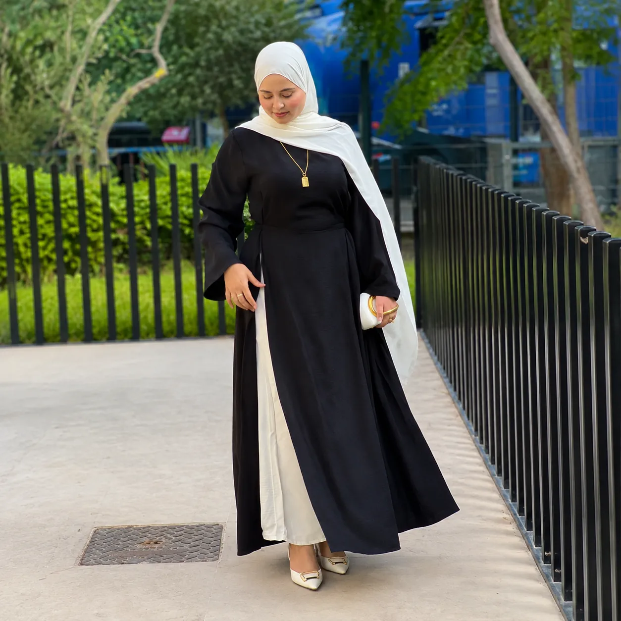 Ensemble Lin Oversize – Robe Fendue & Pantalon 3
