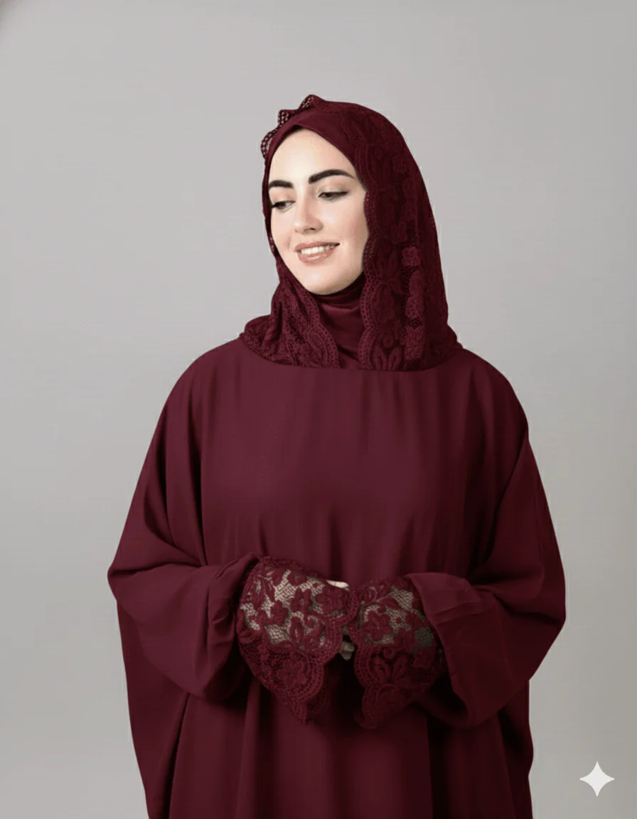 Abaya de prière avec Dentelle 7