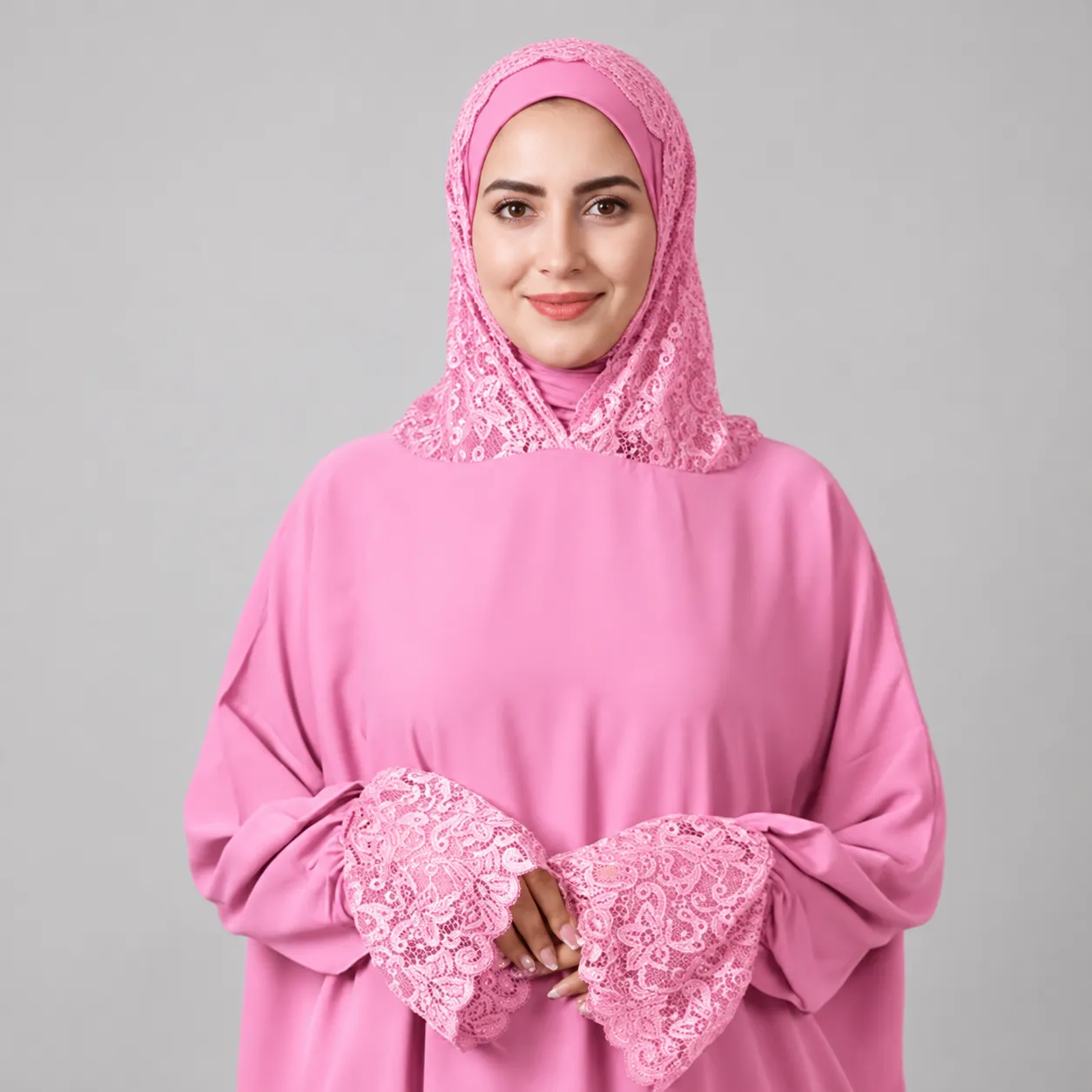 Abaya de prière avec Dentelle 5
