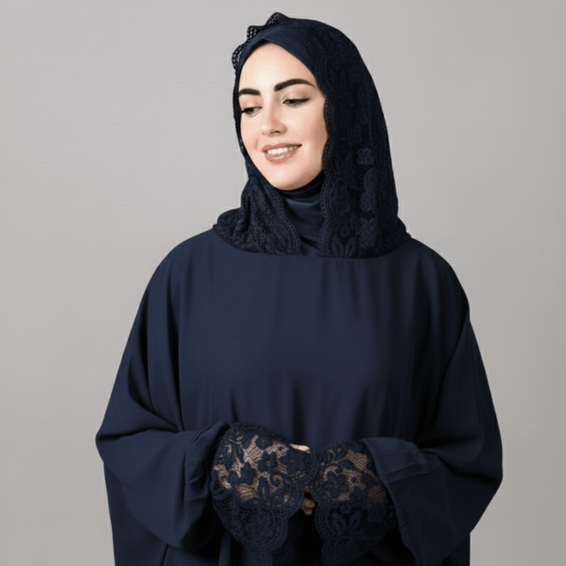 Abaya de prière avec Dentelle 4